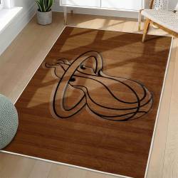 NBA Miami Heat Rectangle Rug Personalized Non-Slip Carpet Gift For Basketball Fans MH119