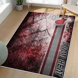 NBA Miami Heat Rectangle Rug Personalized Non-Slip Carpet Gift For Basketball Fans MH126