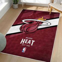 NBA Miami Heat Rectangle Rug Personalized Non-Slip Carpet Gift For Basketball Fans MH127