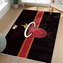 NBA Miami Heat Rectangle Rug Personalized Non-Slip Carpet Gift For Basketball Fans MH129