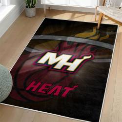 NBA Miami Heat Rectangle Rug Personalized Non-Slip Carpet Gift For Basketball Fans MH131