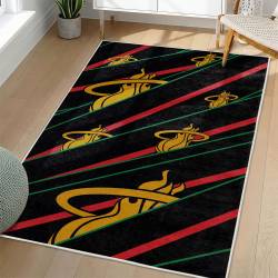 NBA Miami Heat Rectangle Rug Personalized Non-Slip Carpet Gift For Basketball Fans MH139