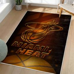 NBA Miami Heat Rectangle Rug Personalized Non-Slip Carpet Gift For Basketball Fans MH141