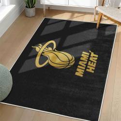 NBA Miami Heat Rectangle Rug Personalized Non-Slip Carpet Gift For Basketball Fans MH143