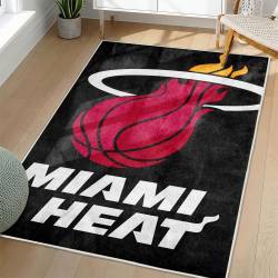 NBA Miami Heat Rectangle Rug Personalized Non-Slip Carpet Gift For Basketball Fans MH154