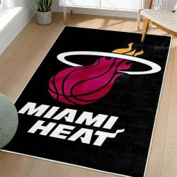 NBA Miami Heat Rectangle Rug Personalized Non-Slip Carpet Gift For Basketball Fans MH162