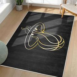 NBA Miami Heat Rectangle Rug Personalized Non-Slip Carpet Gift For Basketball Fans MH163