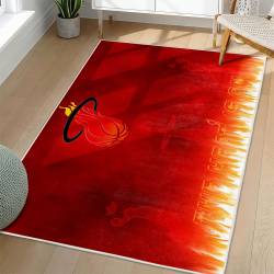 NBA Miami Heat Rectangle Rug Personalized Non-Slip Carpet Gift For Basketball Fans MH164
