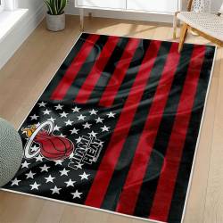 NBA Miami Heat Rectangle Rug Personalized Non-Slip Carpet Gift For Basketball Fans MH172