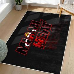 NBA Miami Heat Rectangle Rug Personalized Non-Slip Carpet Gift For Basketball Fans MH182