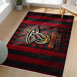 NBA Miami Heat Rectangle Rug Personalized Non-Slip Carpet Gift For Basketball Fans MH187