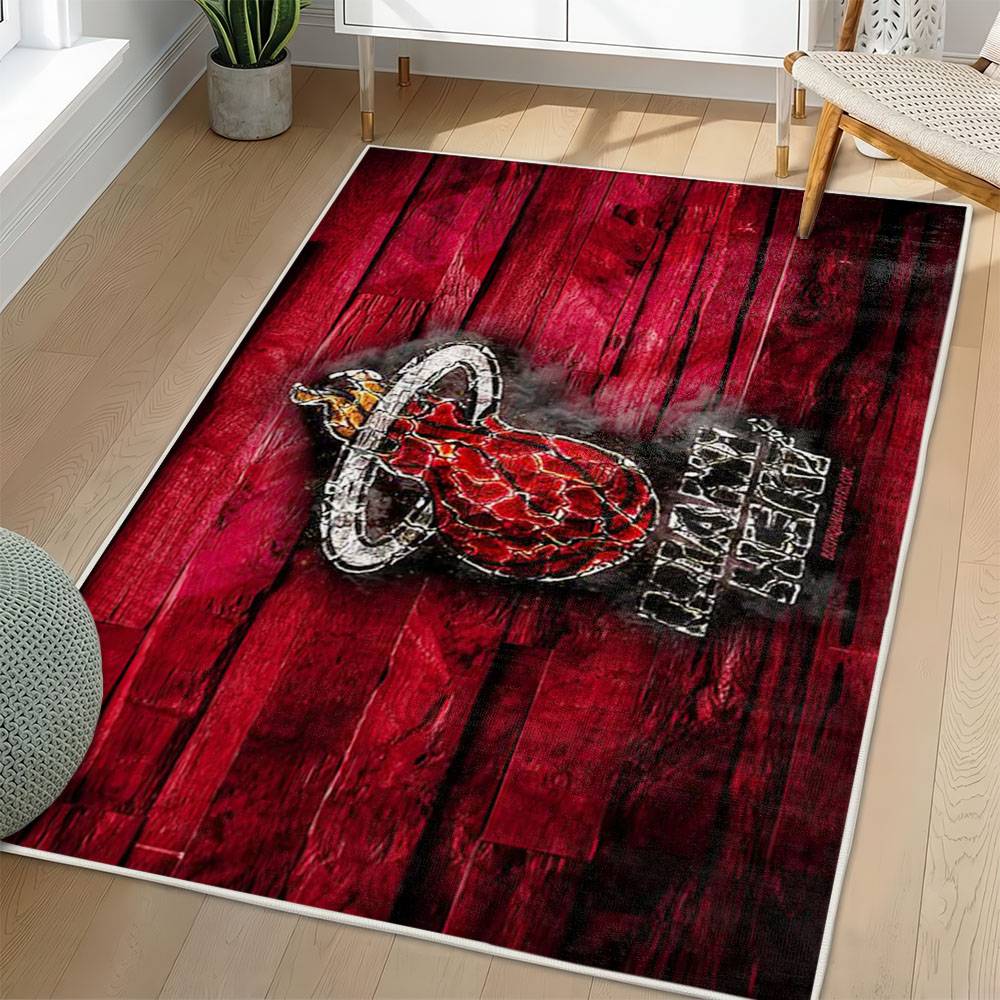 NBA Miami Heat Rectangle Rug Personalized Non-Slip Carpet Gift For Basketball Fans MH201