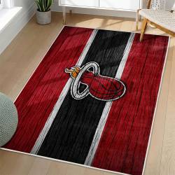 NBA Miami Heat Rectangle Rug Personalized Non-Slip Carpet Gift For Basketball Fans MH202