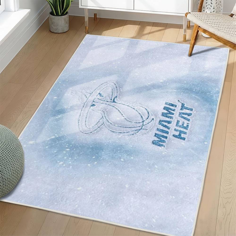 NBA Miami Heat Rectangle Rug Personalized Non-Slip Carpet Gift For Basketball Fans MH207