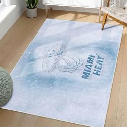 NBA Miami Heat Rectangle Rug Personalized Non-Slip Carpet Gift For Basketball Fans MH207
