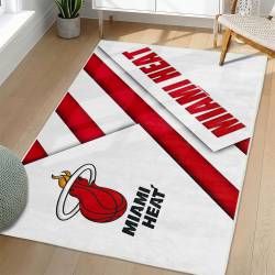 NBA Miami Heat Rectangle Rug Personalized Non-Slip Carpet Gift For Basketball Fans MH209