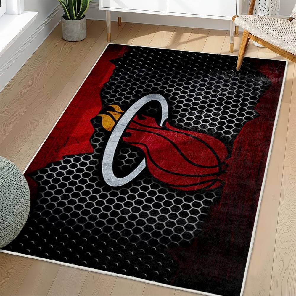 NBA Miami Heat Rectangle Rug Personalized Non-Slip Carpet Gift For Basketball Fans MH211