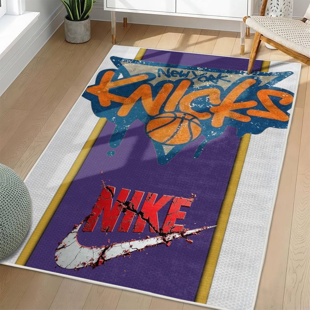 NBA New York Knicks Rectangle Rug Personalized Non-Slip Carpet Gift For Basketball Fans NYK103