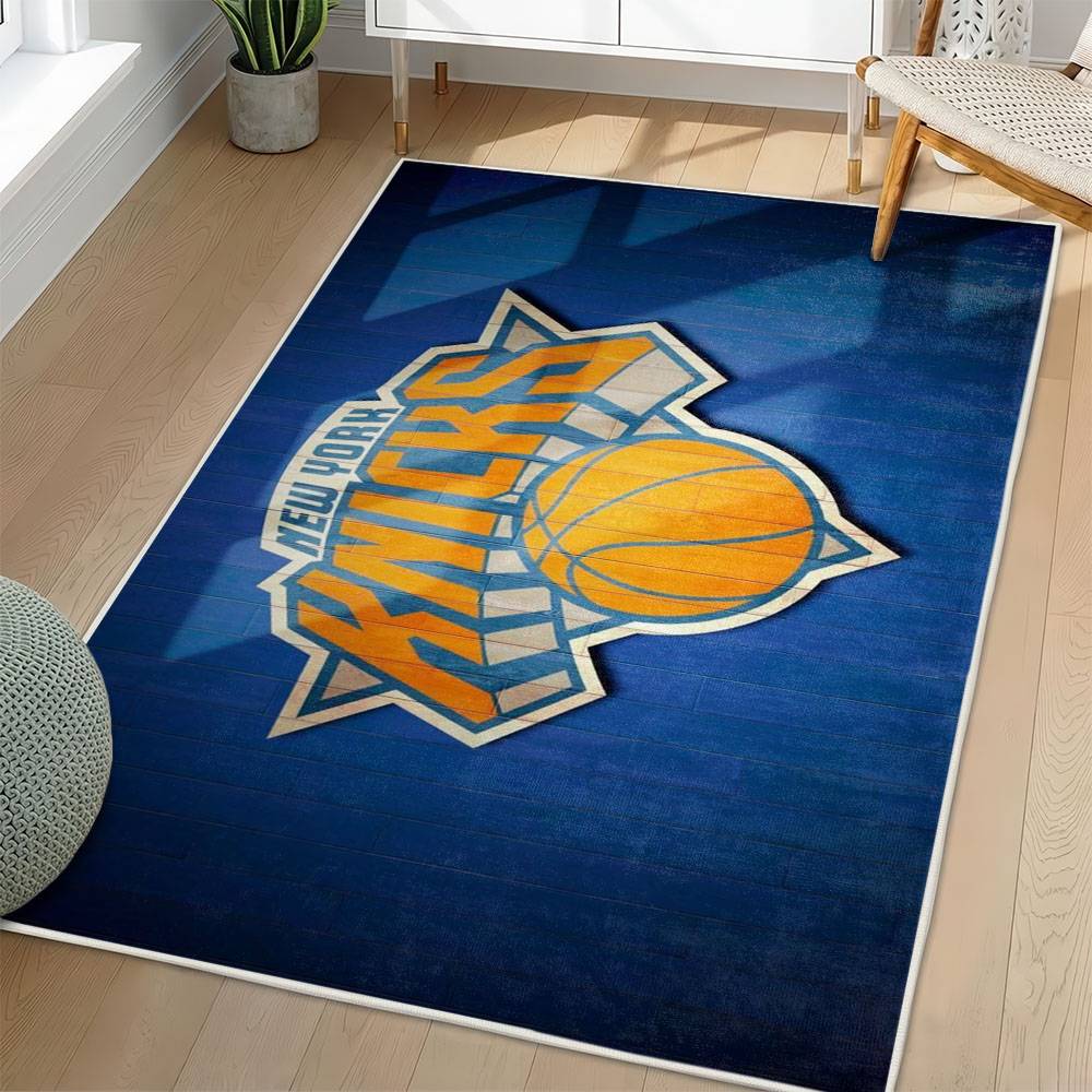 NBA New York Knicks Rectangle Rug Personalized Non-Slip Carpet Gift For Basketball Fans NYK104