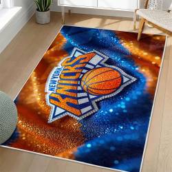 NBA New York Knicks Rectangle Rug Personalized Non-Slip Carpet Gift For Basketball Fans NYK105