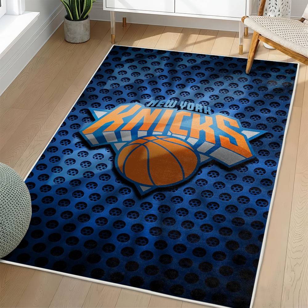 NBA New York Knicks Rectangle Rug Personalized Non-Slip Carpet Gift For Basketball Fans NYK107