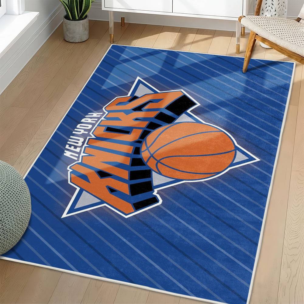 NBA New York Knicks Rectangle Rug Personalized Non-Slip Carpet Gift For Basketball Fans NYK108