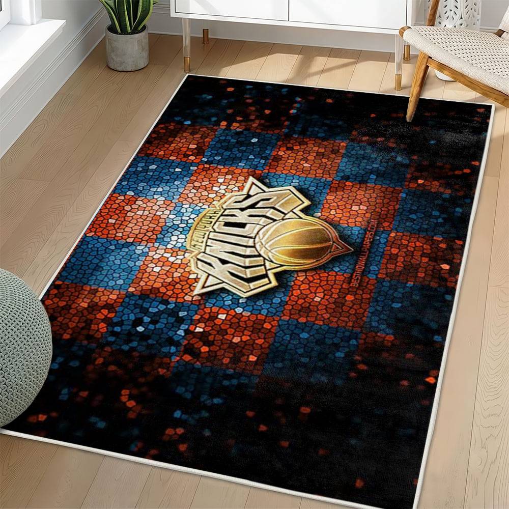 NBA New York Knicks Rectangle Rug Personalized Non-Slip Carpet Gift For Basketball Fans NYK113