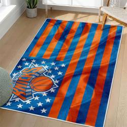 NBA New York Knicks Rectangle Rug Personalized Non-Slip Carpet Gift For Basketball Fans NYK114
