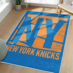 NBA New York Knicks Rectangle Rug Personalized Non-Slip Carpet Gift For Basketball Fans NYK120