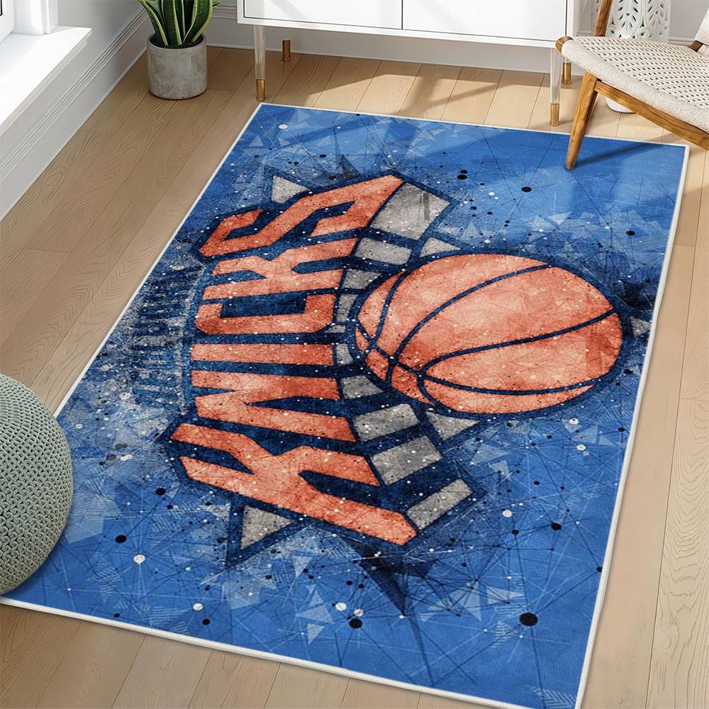 NBA New York Knicks Rectangle Rug Personalized Non-Slip Carpet Gift For Basketball Fans NYK121