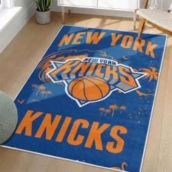 NBA New York Knicks Rectangle Rug Personalized Non-Slip Carpet Gift For Basketball Fans NYK128