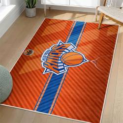 NBA New York Knicks Rectangle Rug Personalized Non-Slip Carpet Gift For Basketball Fans NYK135