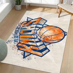 NBA New York Knicks Rectangle Rug Personalized Non-Slip Carpet Gift For Basketball Fans NYK139