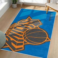 NBA New York Knicks Rectangle Rug Personalized Non-Slip Carpet Gift For Basketball Fans NYK140