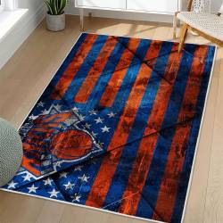 NBA New York Knicks Rectangle Rug Personalized Non-Slip Carpet Gift For Basketball Fans NYK141