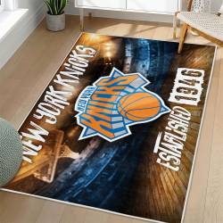 NBA New York Knicks Rectangle Rug Personalized Non-Slip Carpet Gift For Basketball Fans NYK143