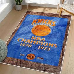 NBA New York Knicks Rectangle Rug Personalized Non-Slip Carpet Gift For Basketball Fans NYK145
