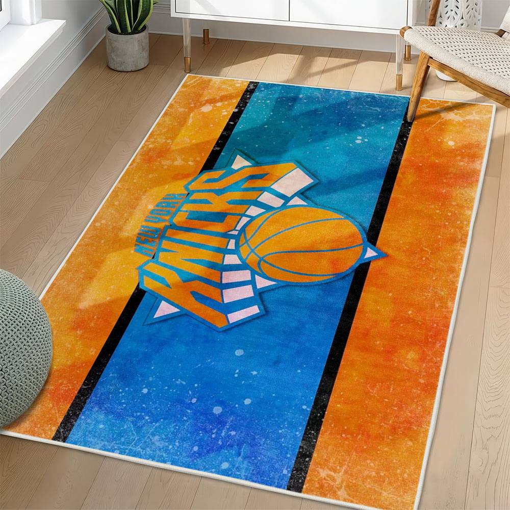 NBA New York Knicks Rectangle Rug Personalized Non-Slip Carpet Gift For Basketball Fans NYK146