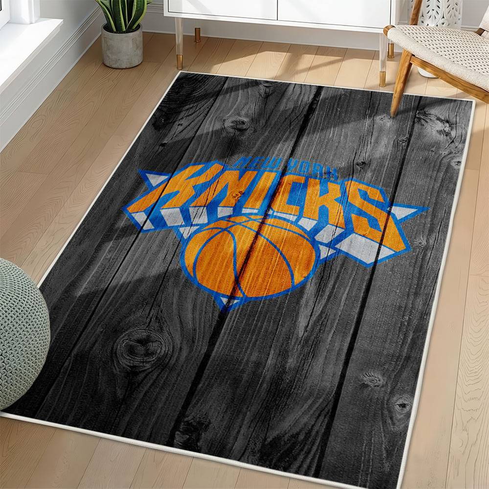 NBA New York Knicks Rectangle Rug Personalized Non-Slip Carpet Gift For Basketball Fans NYK149