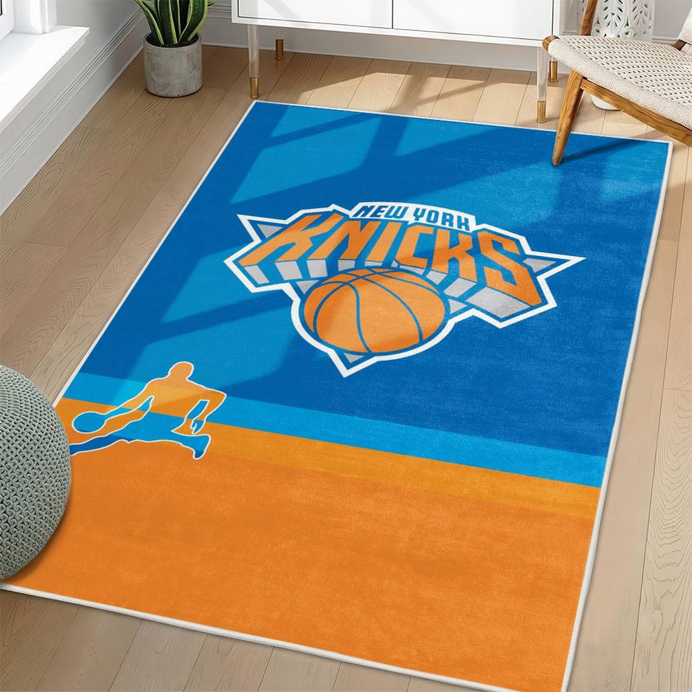NBA New York Knicks Rectangle Rug Personalized Non-Slip Carpet Gift For Basketball Fans NYK152