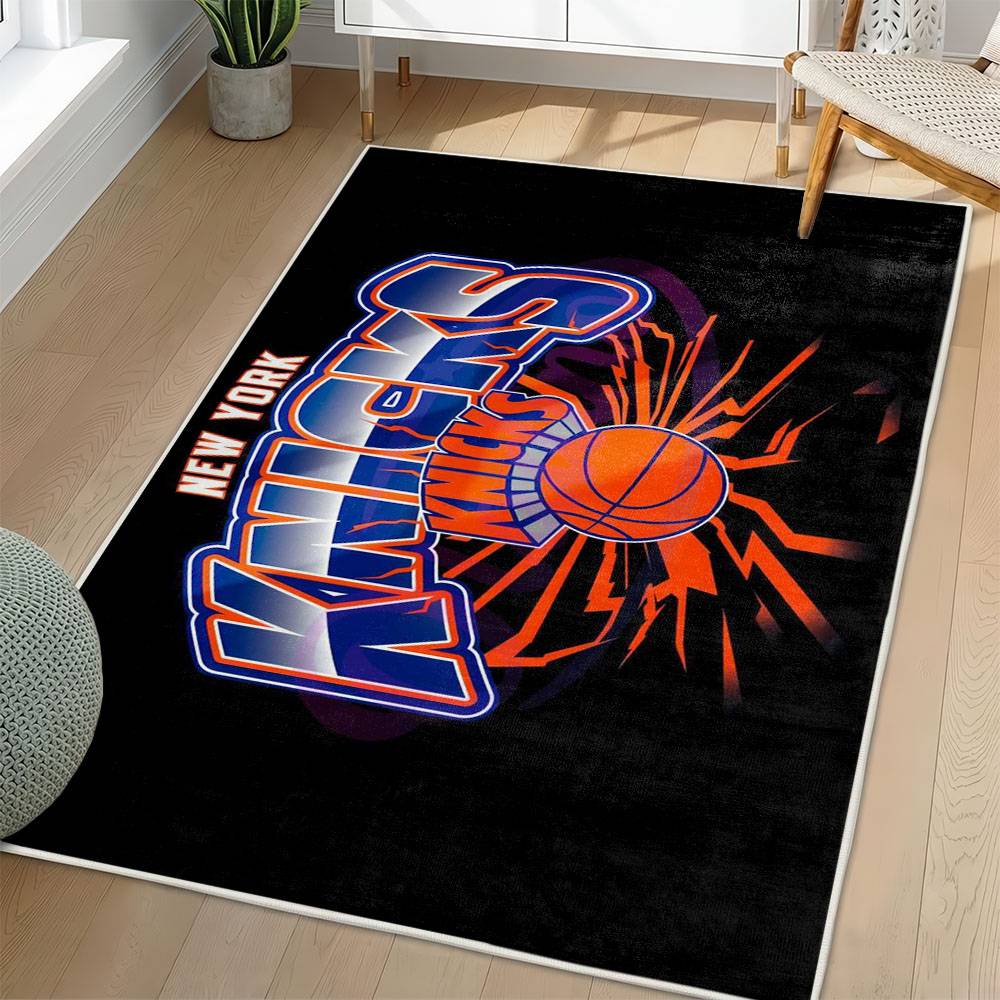 NBA New York Knicks Rectangle Rug Personalized Non-Slip Carpet Gift For Basketball Fans NYK162