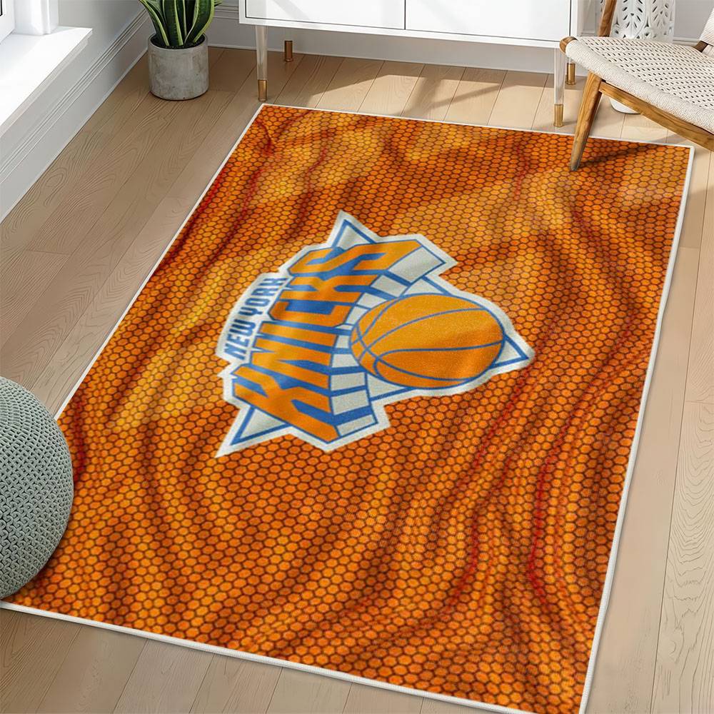 NBA New York Knicks Rectangle Rug Personalized Non-Slip Carpet Gift For Basketball Fans NYK165