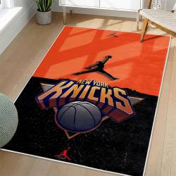 NBA New York Knicks Rectangle Rug Personalized Non-Slip Carpet Gift For Basketball Fans NYK167
