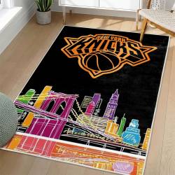 NBA New York Knicks Rectangle Rug Personalized Non-Slip Carpet Gift For Basketball Fans NYK170