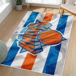 NBA New York Knicks Rectangle Rug Personalized Non-Slip Carpet Gift For Basketball Fans NYK178