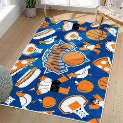 NBA New York Knicks Rectangle Rug Personalized Non-Slip Carpet Gift For Basketball Fans NYK187