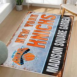NBA New York Knicks Rectangle Rug Personalized Non-Slip Carpet Gift For Basketball Fans NYK191