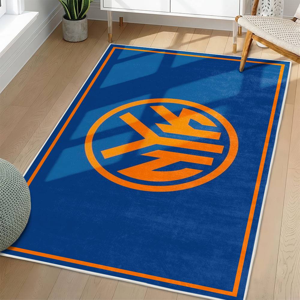 NBA New York Knicks Rectangle Rug Personalized Non-Slip Carpet Gift For Basketball Fans NYK64