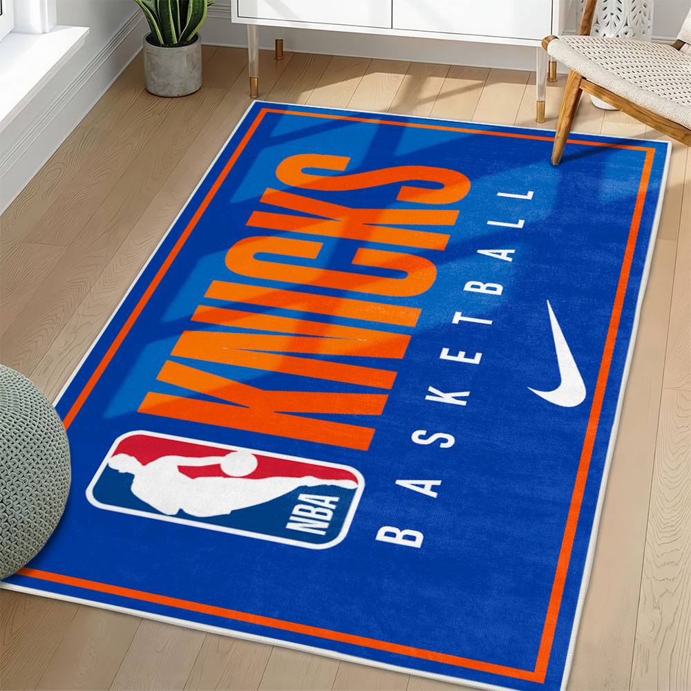 NBA New York Knicks Rectangle Rug Personalized Non-Slip Carpet Gift For Basketball Fans NYK65
