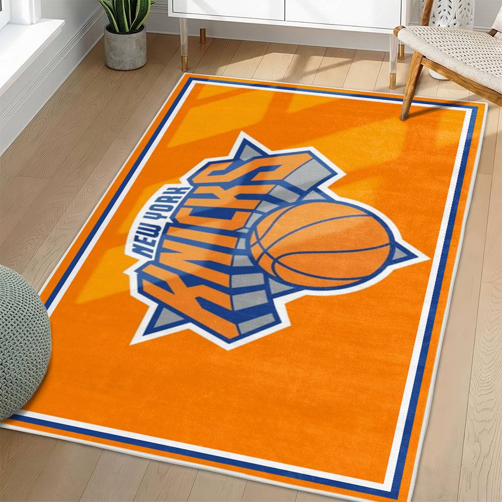 NBA New York Knicks Rectangle Rug Personalized Non-Slip Carpet Gift For Basketball Fans NYK71
